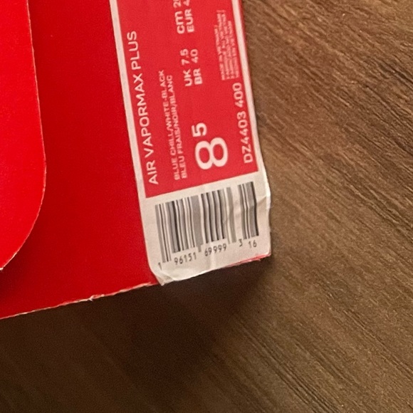 Nike Air Vapormax Plus University Blue / Blue Chill M8.5/W10 DZ4403-400 - Picture 8 of 8